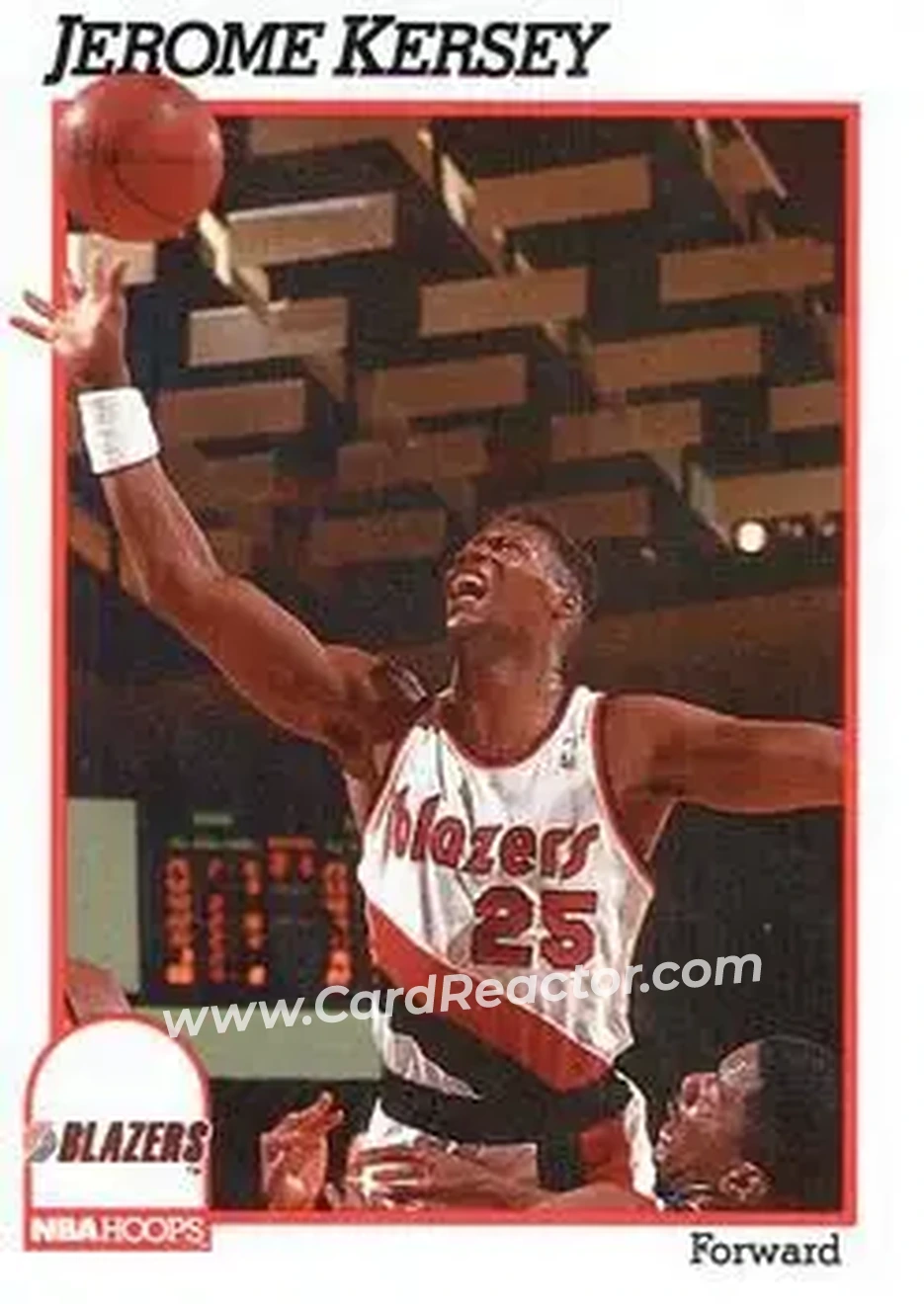 1991-92 Hoops #176 - Jerome Kersey - Portland Trail Blazers - Front 1991-92 Hoops #176 - Jerome Kersey - Portland Trail Blazers - Front