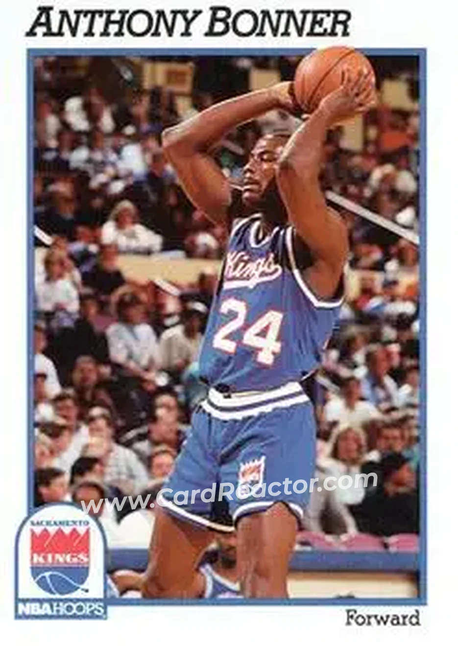 1991-92 Hoops #180 - Anthony Bonner - Sacramento Kings - Front