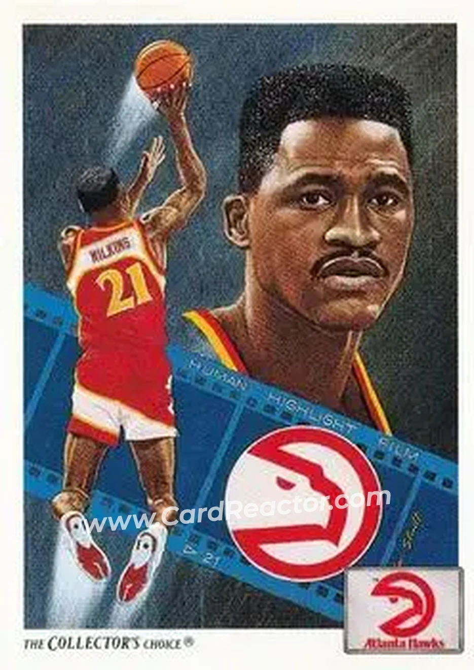 1991-92 Upper Deck #79 - Dominique Wilkins - Atlanta Hawks - Front