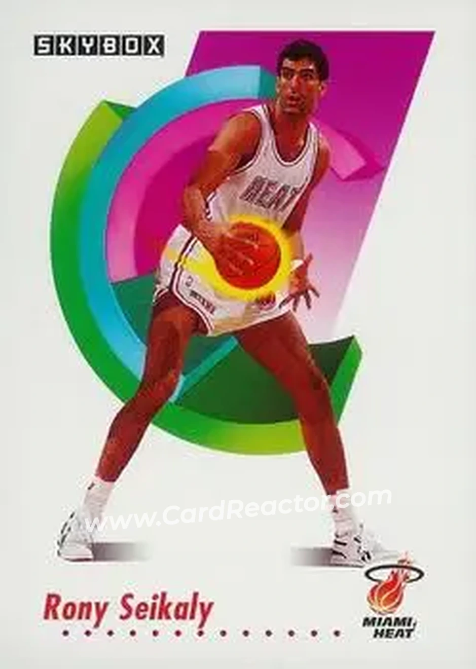 1991-92 SkyBox #152 - Rony Seikaly - Miami Heat - Front