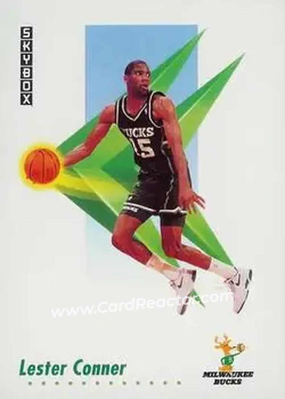 1991-92 SkyBox #156 - Lester Conner - Milwaukee Bucks - Front