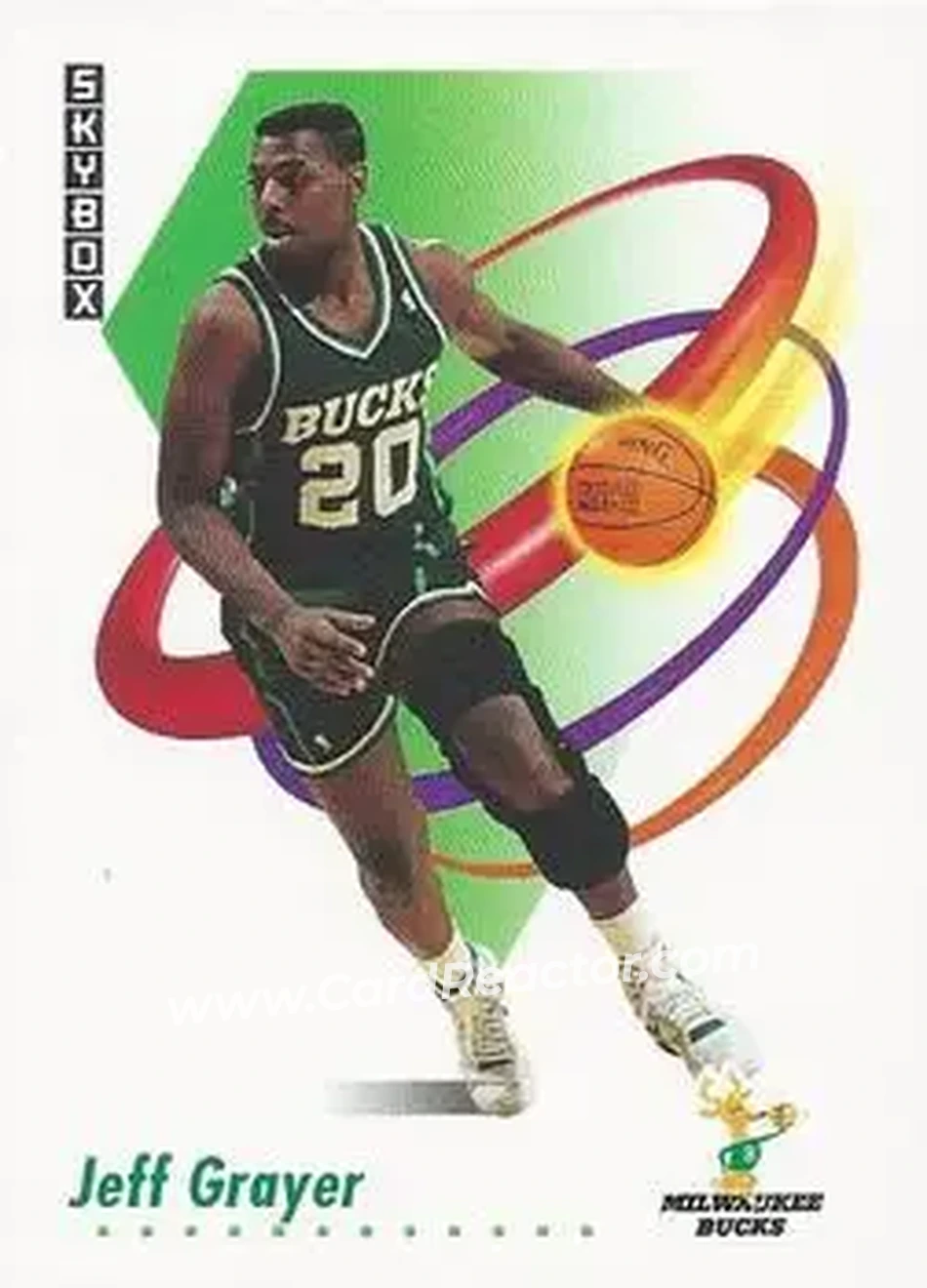 1991-92 SkyBox #157 - Jeff Grayer - Milwaukee Bucks - Front