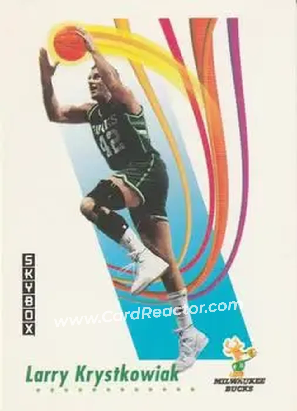 1991-92 SkyBox #159 - Larry Krystkowiak - Milwaukee Bucks - Front