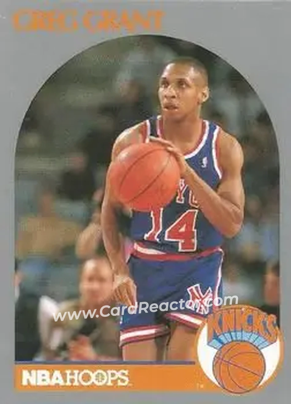 1990-91 Hoops #421 - Greg Grant - New York Knicks - Front