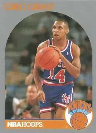 1990-91 Hoops #421 - Greg Grant - New York Knicks