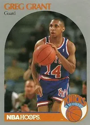 1990-91 Hoops #421 - Greg Grant - New York Knicks