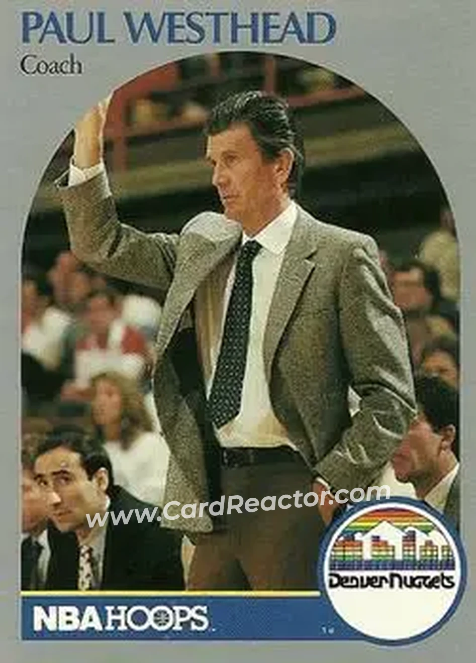 1990-91 Hoops #422 - Paul Westhead - Denver Nuggets - Front
