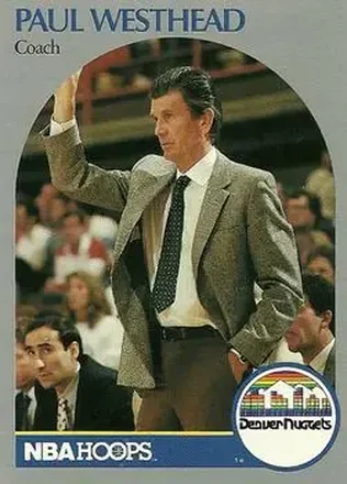1990-91 Hoops #422 - Paul Westhead - Denver Nuggets