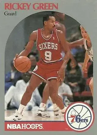 1990-91 Hoops #425 - Rickey Green - Philadelphia 76ers