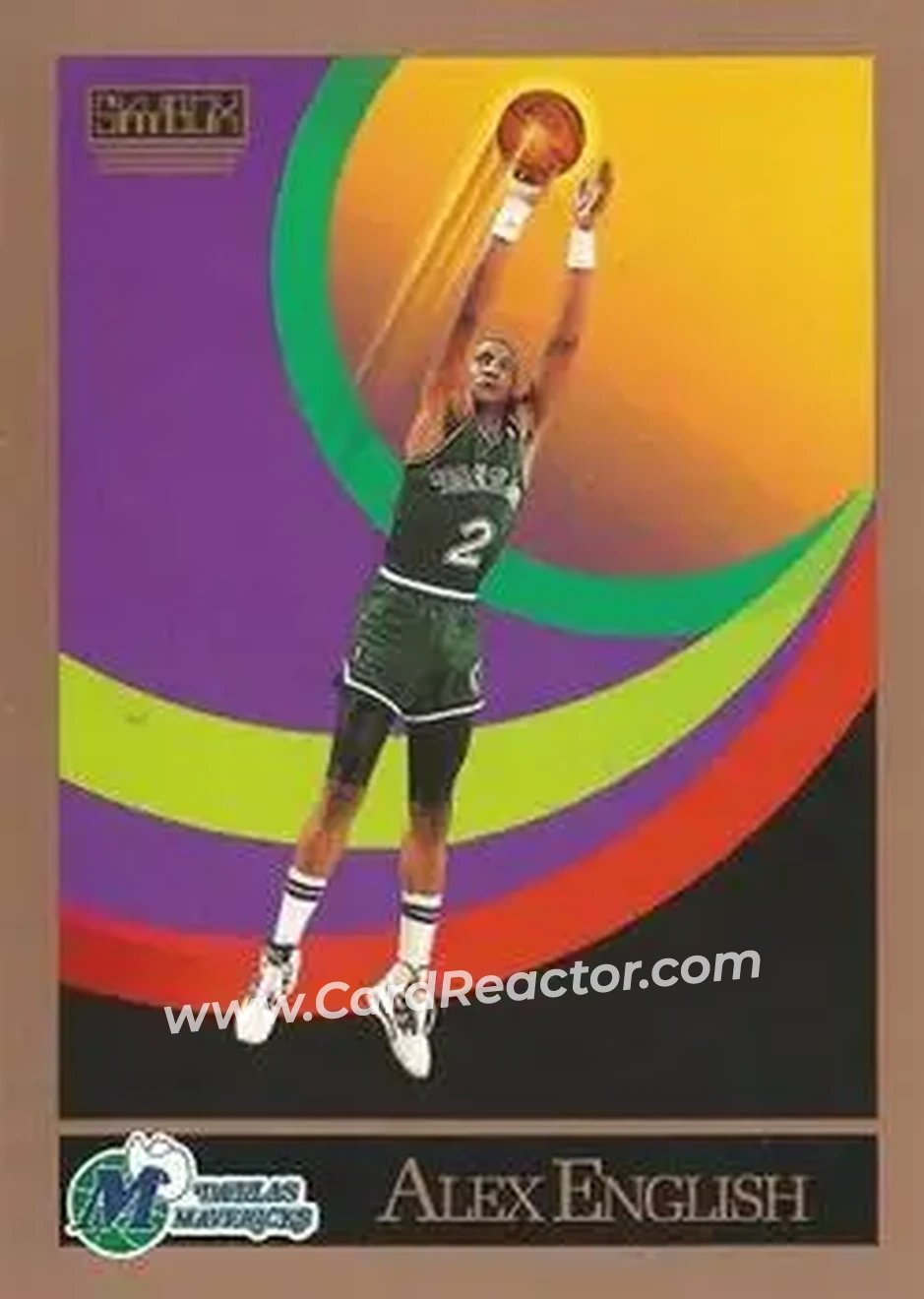 1990-91 SkyBox #375 - Alex English - Dallas Mavericks - Front