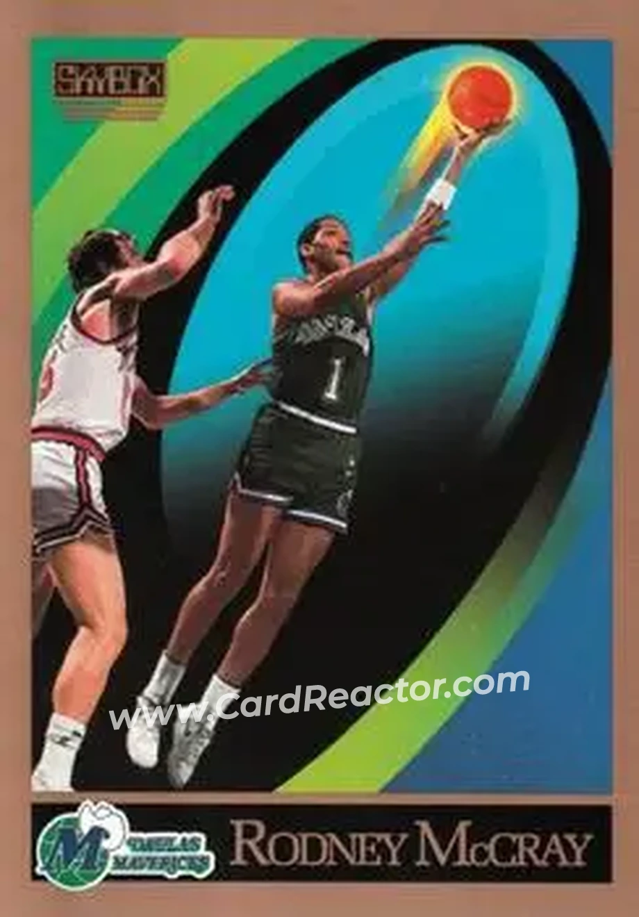 1990-91 SkyBox #377 - Rodney McCray - Dallas Mavericks - Front
