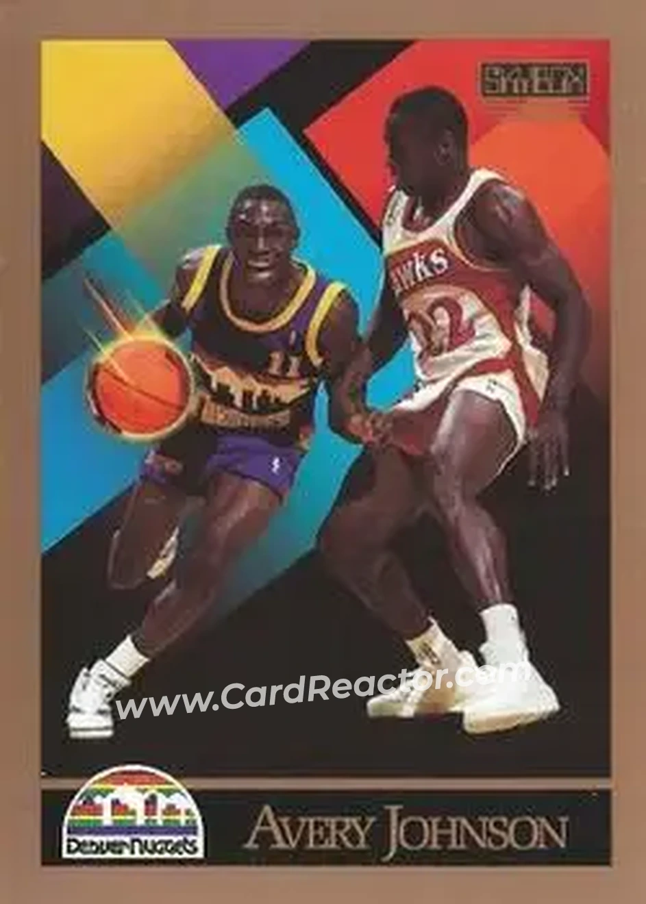 1990-91 SkyBox #380 - Avery Johnson - Denver Nuggets - Front