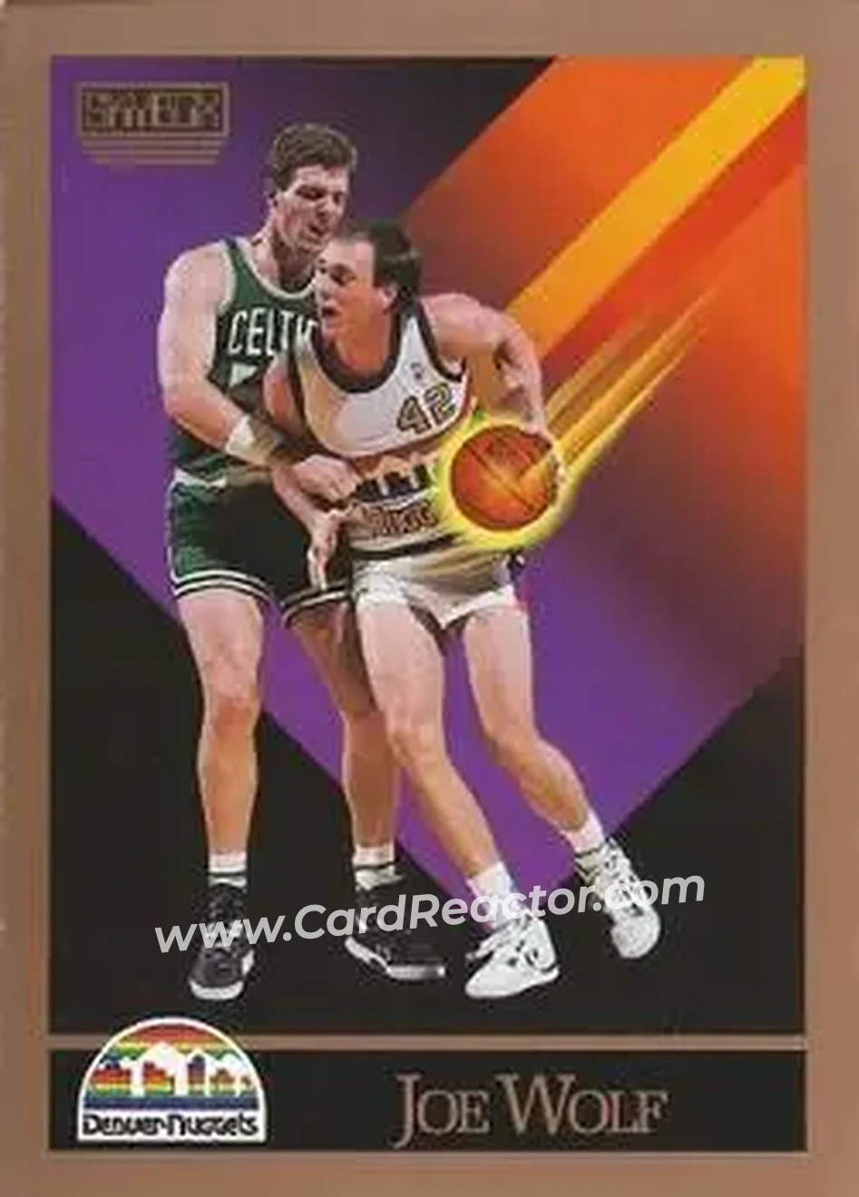 1990-91 SkyBox #381 - Joe Wolf - Denver Nuggets - Front