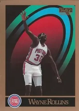 1990-91 SkyBox #383 - Tree Rollins - Detroit Pistons