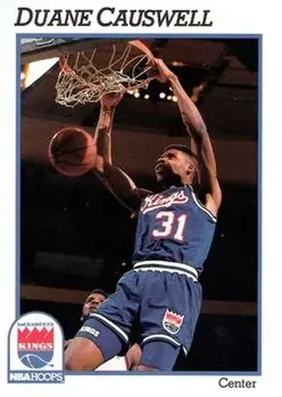 1991-92 Hoops #182 - Duane Causwell - Sacramento Kings