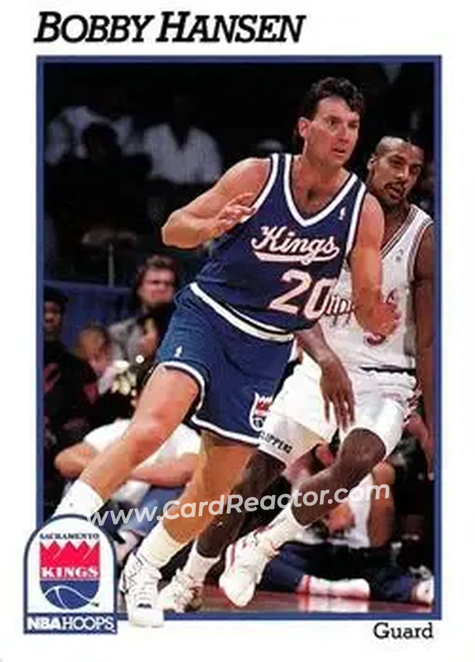 1991-92 Hoops #183 - Bobby Hansen - Sacramento Kings - Front