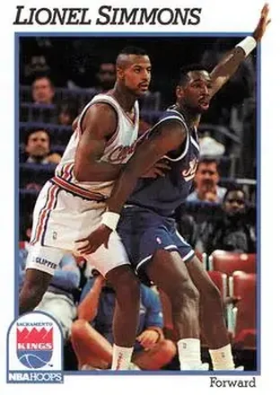 1991-92 Hoops #185 - Lionel Simmons - Sacramento Kings