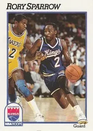 1991-92 Hoops #186 - Rory Sparrow - Sacramento Kings