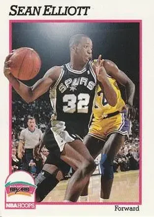 1991-92 Hoops #190 - Sean Elliott - San Antonio Spurs