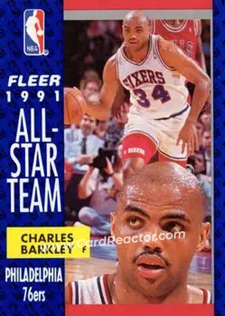 1991-92 Fleer #213 - Charles Barkley - Philadelphia 76ers - Front