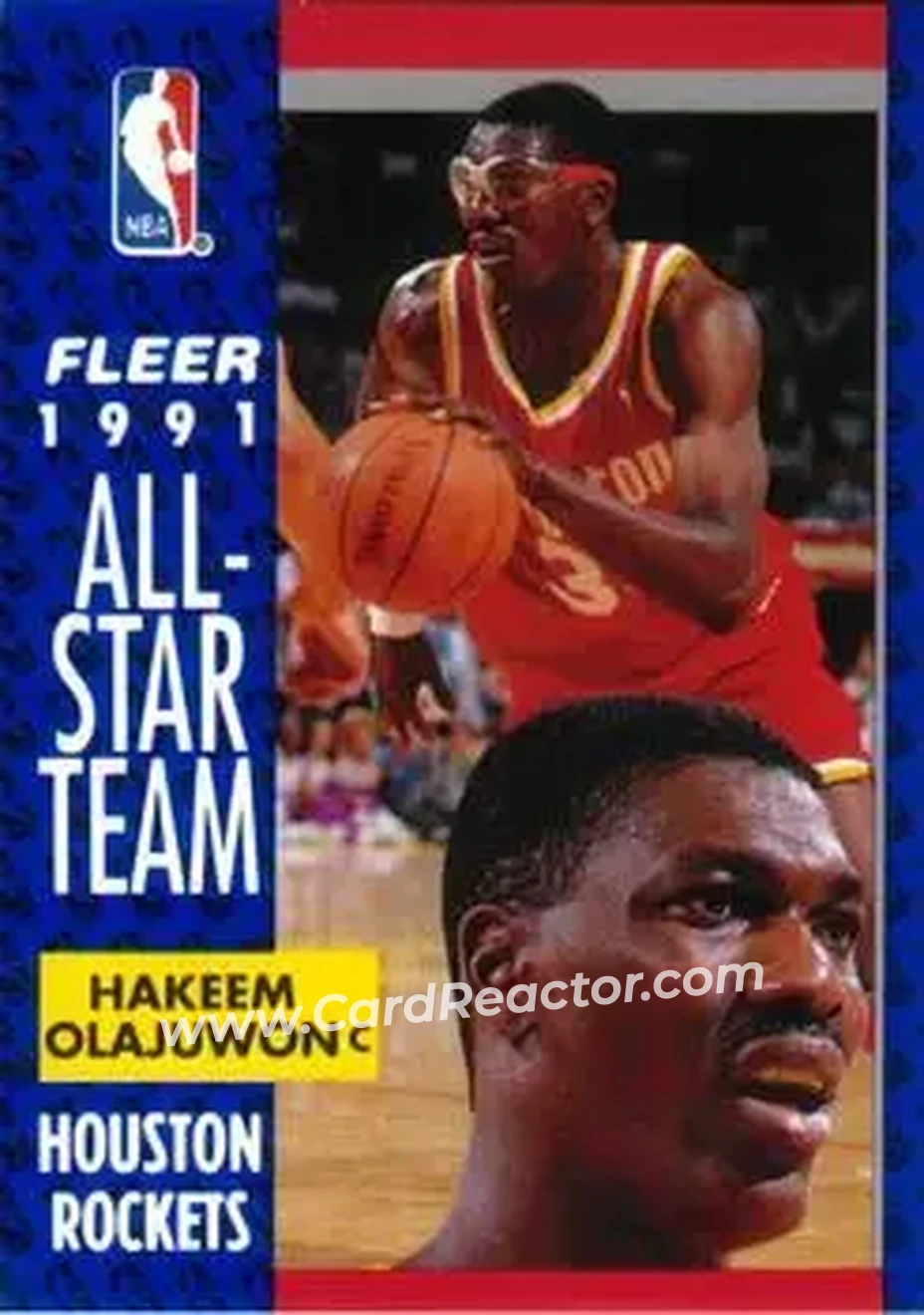 1991-92 Fleer #214 - Hakeem Olajuwon - Houston Rockets - Front 1991-92 Fleer #214 - Hakeem Olajuwon - Houston Rockets - Front