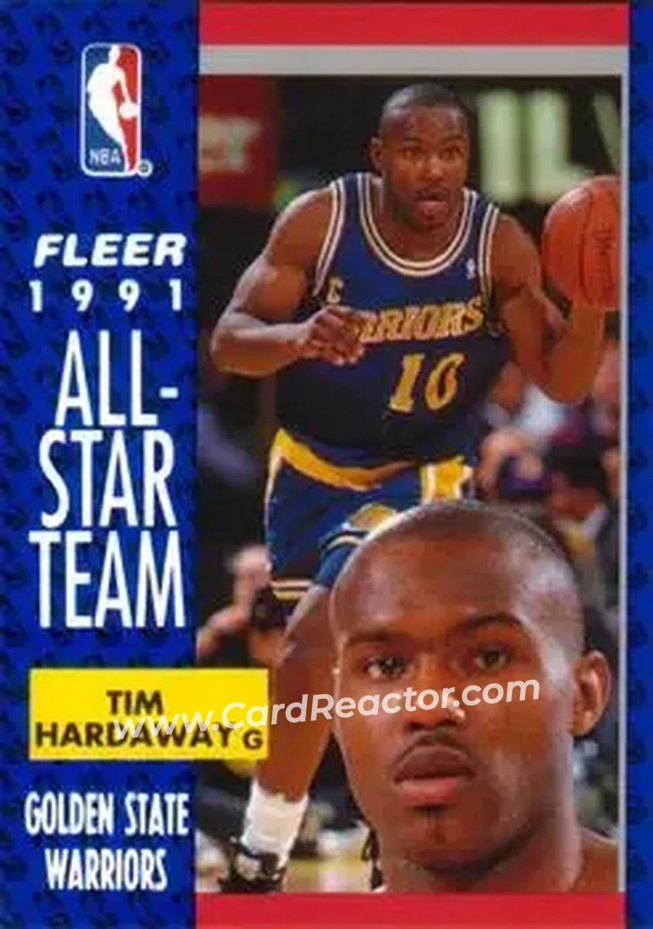 1991-92 Fleer #216 - Tim Hardaway - Golden State Warriors - Front