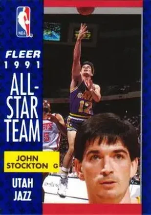 1991-92 Fleer #217 - John Stockton - Utah Jazz