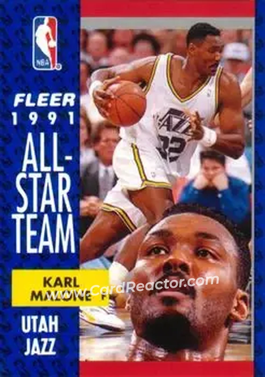 1991-92 Fleer #219 - Karl Malone - Utah Jazz - Front