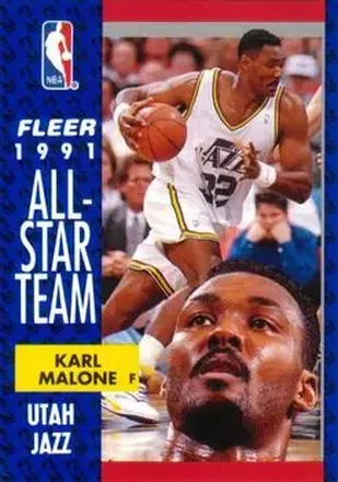 1991-92 Fleer #219 - Karl Malone - Utah Jazz