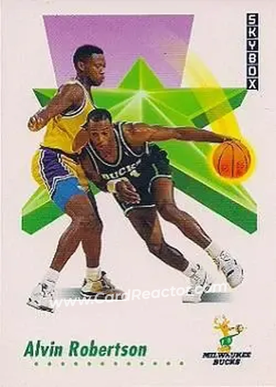 1991-92 SkyBox #163 - Alvin Robertson - Milwaukee Bucks - Front