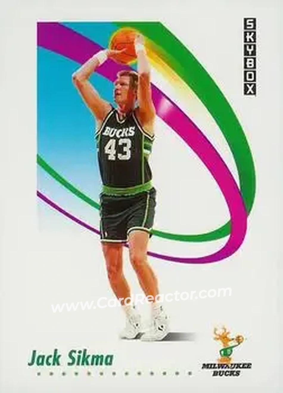 1991-92 SkyBox #165 - Jack Sikma - Milwaukee Bucks - Front
