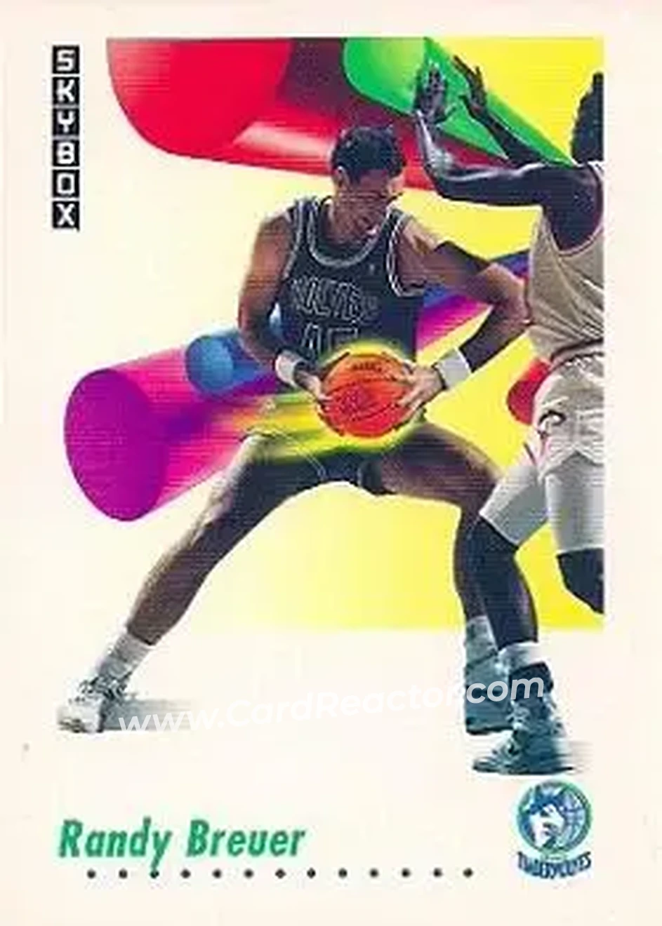 1991-92 SkyBox #166 - Randy Breuer - Minnesota Timberwolves - Front