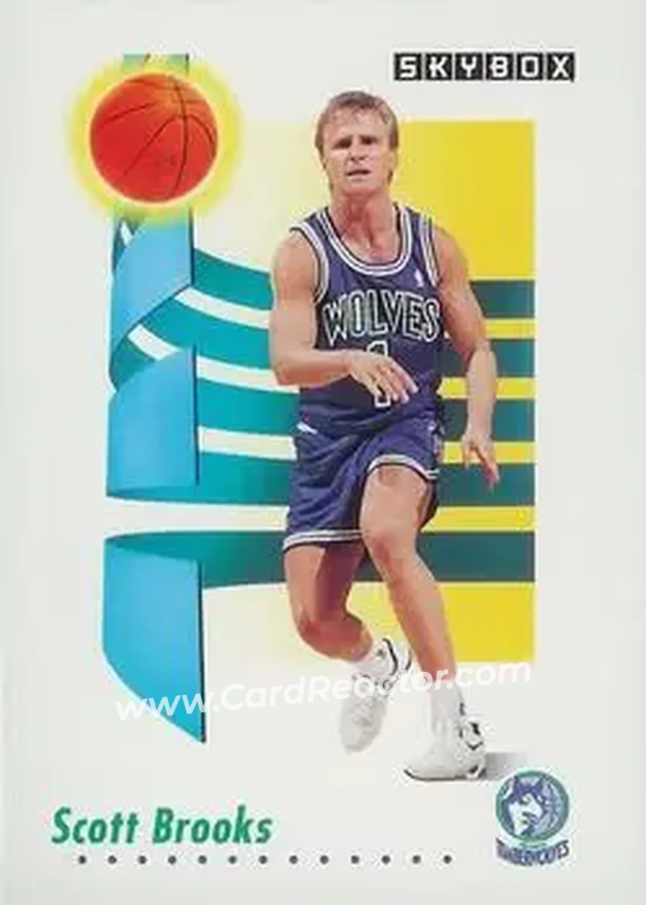 1991-92 SkyBox #167 - Scott Brooks - Minnesota Timberwolves - Front