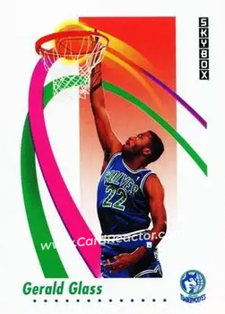 1991-92 SkyBox #170 - Gerald Glass - Minnesota Timberwolves - Front