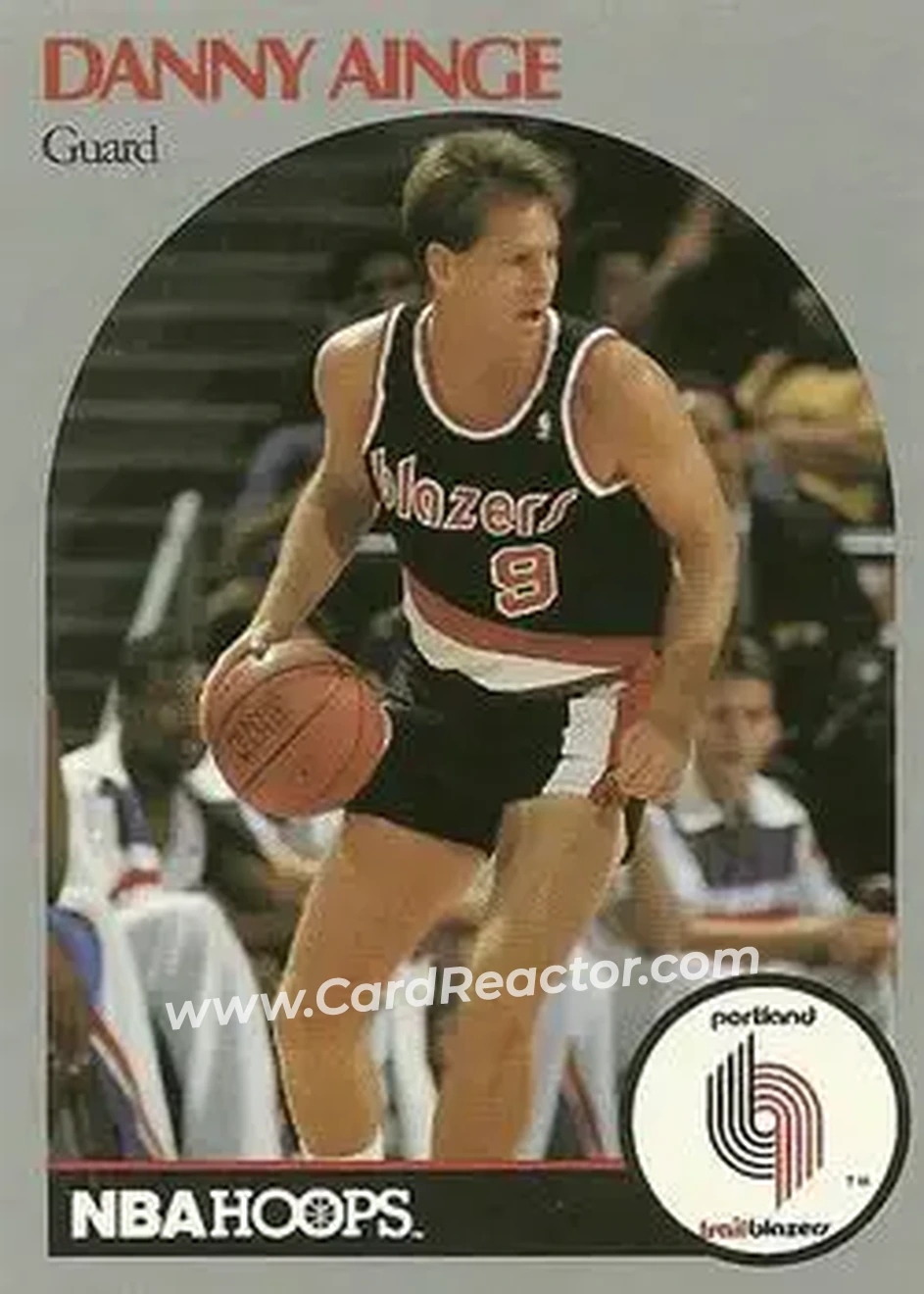 1990-91 Hoops #427 - Danny Ainge - Portland Trail Blazers - Front