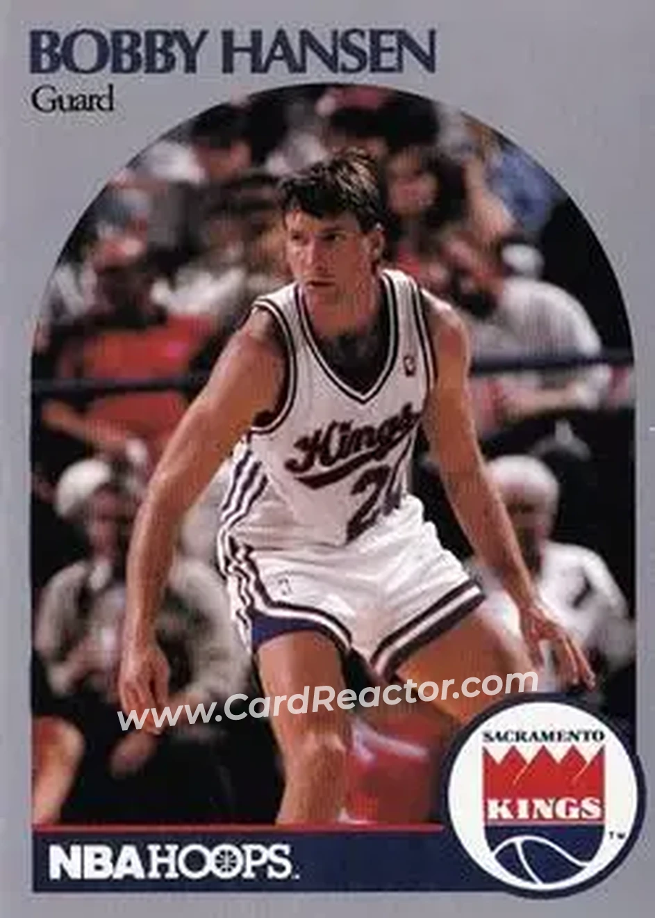 1990-91 Hoops #428 - Bobby Hansen - Sacramento Kings - Front