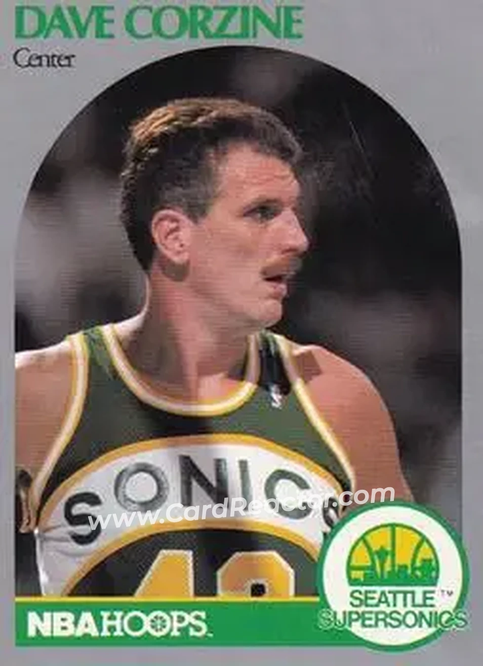 1990-91 Hoops #436 - Dave Corzine - Seattle SuperSonics - Front