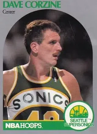 1990-91 Hoops #436 - Dave Corzine - Seattle SuperSonics