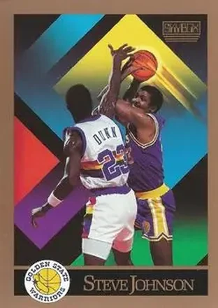 1990-91 SkyBox #384 - Steve Johnson - Golden State Warriors
