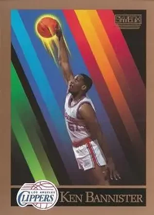 1990-91 SkyBox #390 - Ken Bannister - Los Angeles Clippers