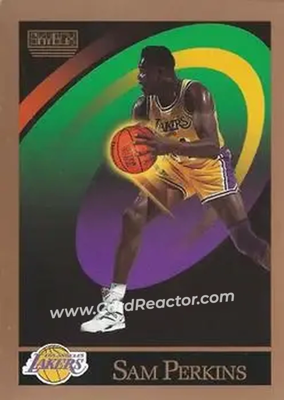 1990-91 SkyBox #391 - Sam Perkins - Los Angeles Lakers - Front