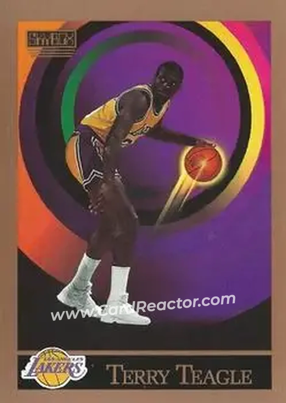 1990-91 SkyBox #392 - Terry Teagle - Los Angeles Lakers - Front
