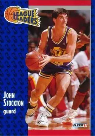 1991-92 Fleer #221 - John Stockton - Utah Jazz