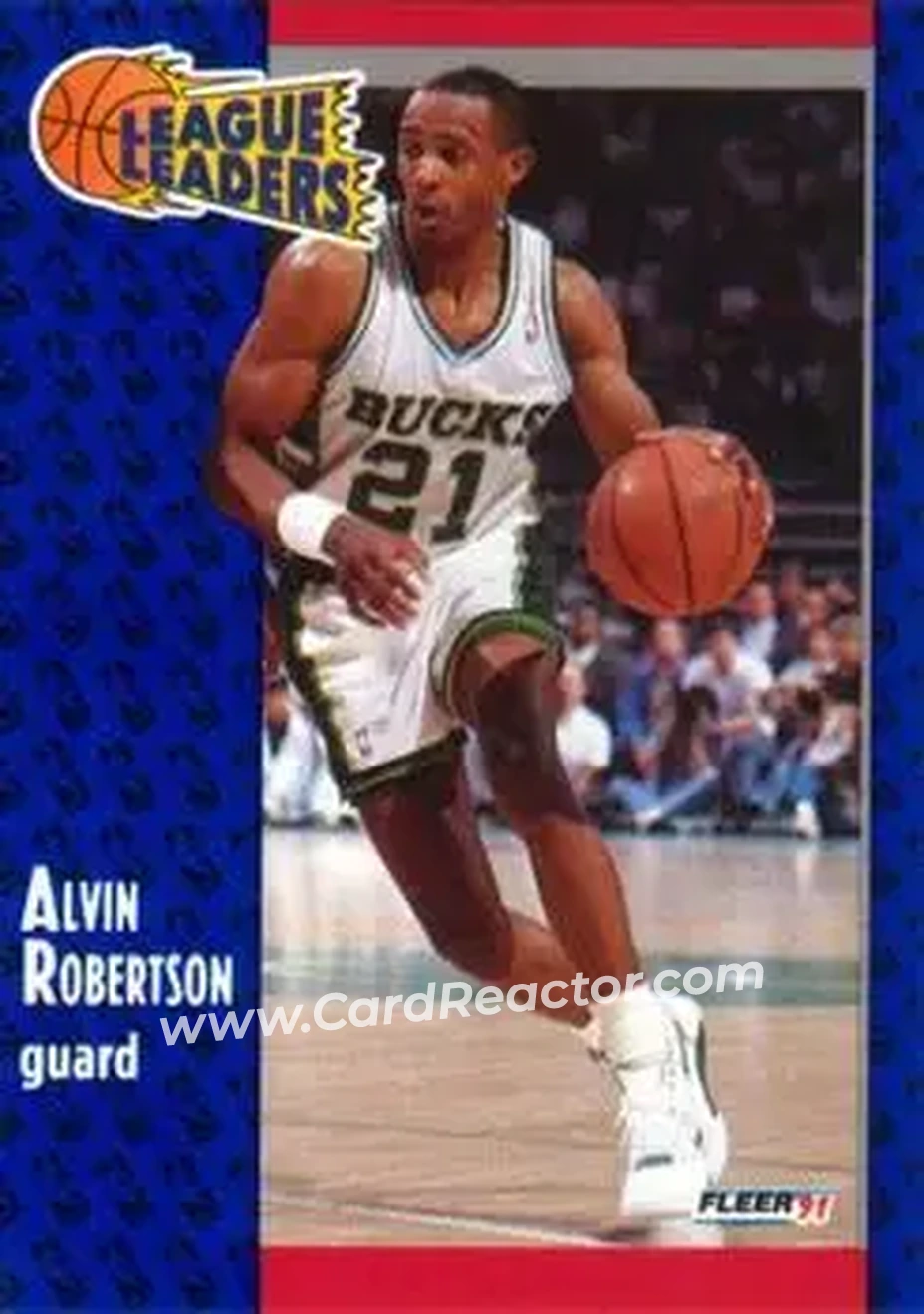 1991-92 Fleer #222 - Alvin Robertson - Milwaukee Bucks - Front