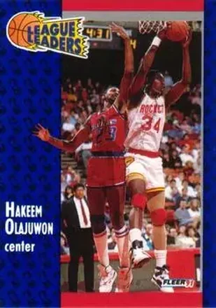 1991-92 Fleer #223 - Hakeem Olajuwon - Houston Rockets