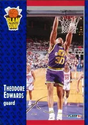 1991-92 Fleer #227 - Blue Edwards - Utah Jazz