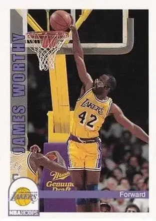 1992-93 Hoops #115 - James Worthy - Los Angeles Lakers