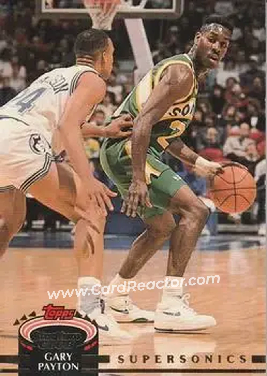 1992-93 Stadium Club #124 - Gary Payton - Seattle SuperSonics - Front