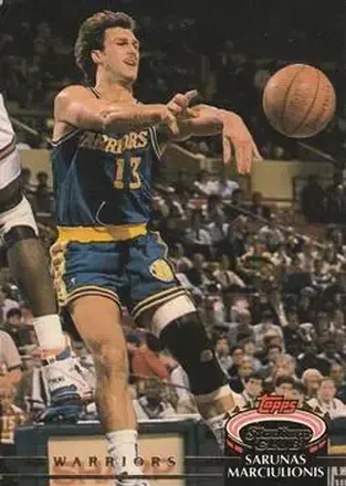 1992-93 Stadium Club #181 - Šarūnas Marčiulionis - Golden State Warriors