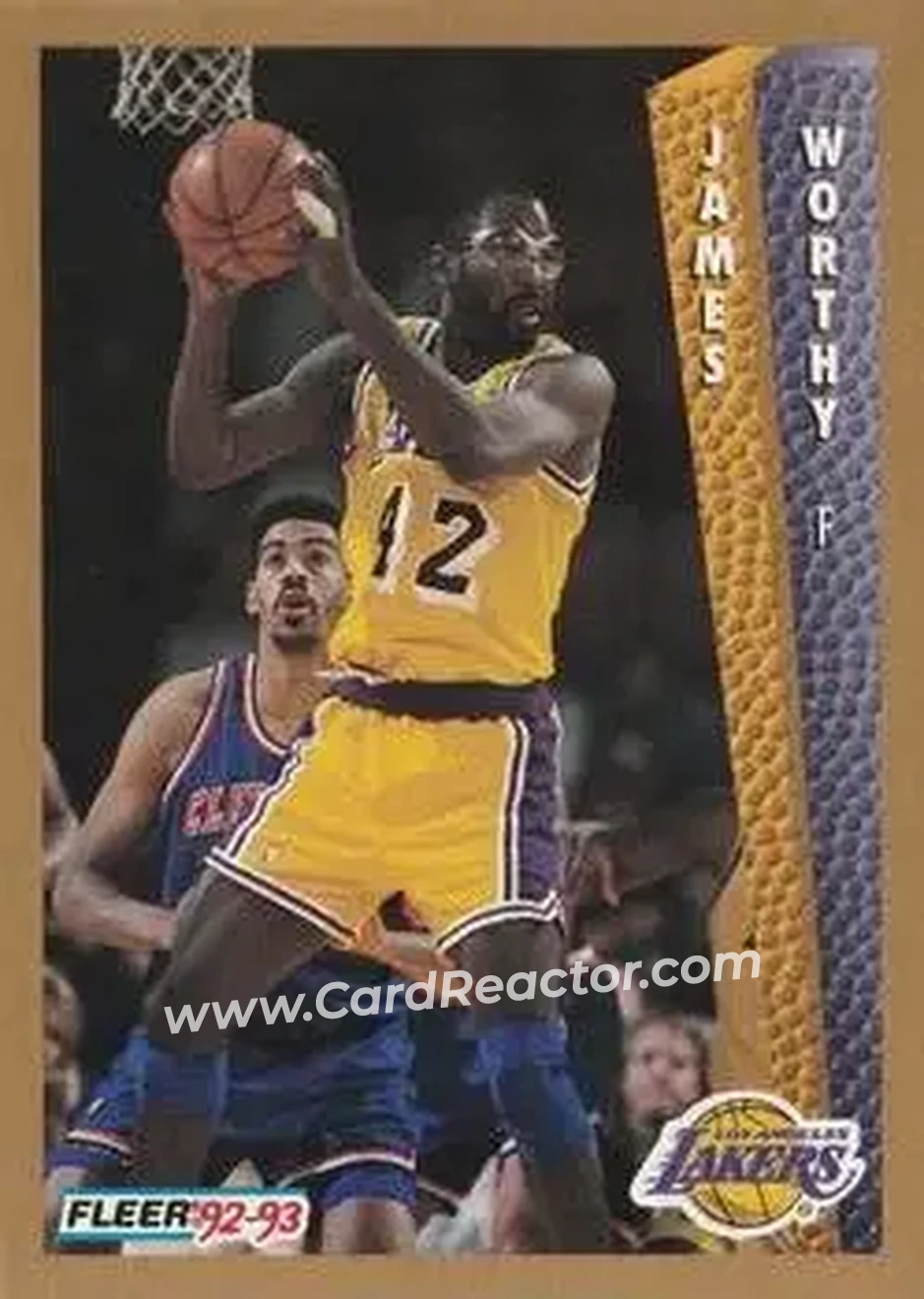 1992-93 Fleer #114 - James Worthy - Los Angeles Lakers - Front